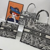 Оригинальная вышивка DIOR Сумка Book Tote с шелковым шарфом. Эта сумка Book Tote