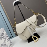 Большой размер 【Dior Saddle белый, тонкие бретели, серия с отпечатками ладоней】 