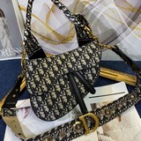 【Оригинальное качество, серия Dior Saddle с узором в виде старого шлема, лучшая 