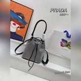 Prad полный бриллиантов ручная сумка с отсеком в форме ведра, весь корпус украше