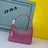 Сумка Prada 2023 с блестящими стразами в комплекте с коробкой. Вся сумка украшен