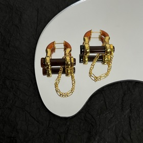 Серьги Bottega Veneta BV с металлическим блеском выглядят очень э