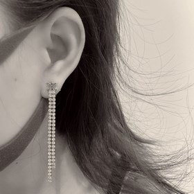 Новые серьги Celine с кисточками кристаллами в форме Триумфальной