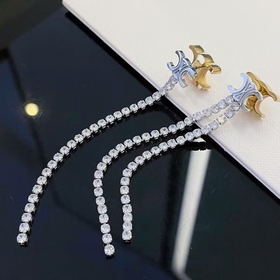 Новые серьги Celine с кисточками кристаллами в форме Триумфальной