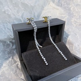 Новые серьги Celine с кисточками кристаллами в форме Триумфальной