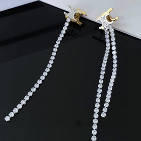 Новые серьги Celine с кисточками кристаллами в форме Триумфальной