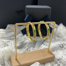 AM Римские серебряные серьги с цветными камнями в форме круга, по