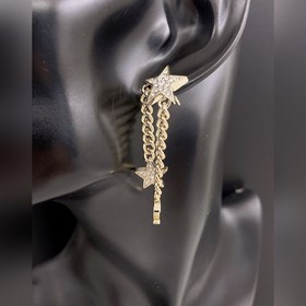 Chanel Новейшие серьги с бахромой и бриллиантами в форме звезд】И