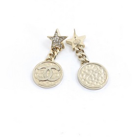 Chanel Новейшие серьги Chanel в форме круглых подвесок светло-зо