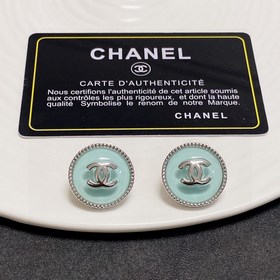 CHANEL высококачественные серебряные серьги с небесно-голубыми ка