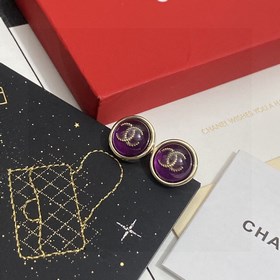 Chanel круглые акриловые серьги с двойным C