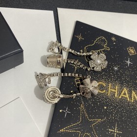 Chanel цветочный горшок с двойным C-образным кисточкой и бриллиан