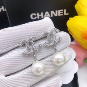 Номер XED0019 [Chanel] Серебряные серьги с бриллиантами. Популярн