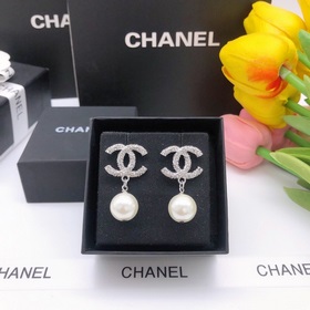 Номер XED0019 [Chanel] Серебряные серьги с бриллиантами. Популярн