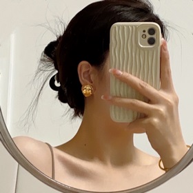 Chanel буквы C в форме сердца, весенне-летние цветные серьги-гвоз