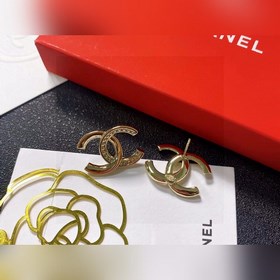 Chanel подержанные серьги с двойным логотипом. Оригинальная копия
