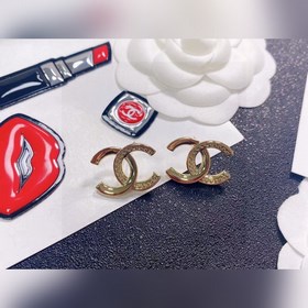 Chanel подержанные серьги с двойным логотипом. Оригинальная копия