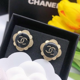 Номер XED0711 Маленькие ароматные серьги-гвоздики Chanel черного 