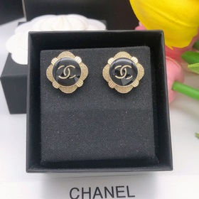 Номер XED0711 Маленькие ароматные серьги-гвоздики Chanel черного 