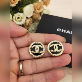 188030 Популярный товар Chanel, новейшая модель черных сережек-ко