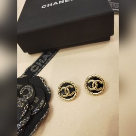 188030 Популярный товар Chanel, новейшая модель черных сережек-ко