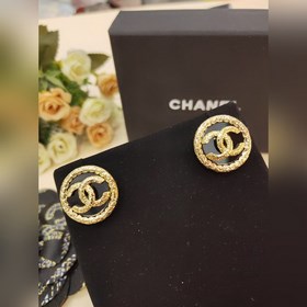 188030 Популярный товар Chanel, новейшая модель черных сережек-ко