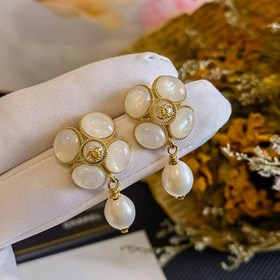 1880  Популярный товар Chanel Новая модель сережек с натуральным