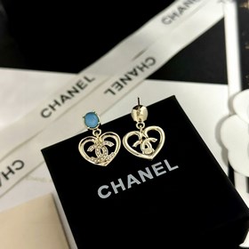 Chanel подержанные серьги с двойным логотипом. Оригинальная копия