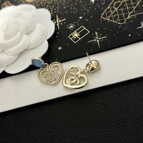 Chanel подержанные серьги с двойным логотипом. Оригинальная копия