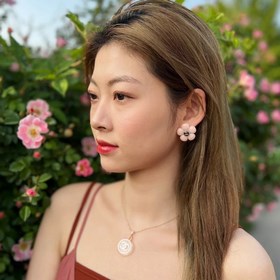 Летняя коллекция 2023 【Chanel】 Классические серьги-гвоздики с ро