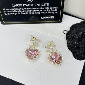 1880140  [Розовые серьги Chanel с двойной буквой C] Очень качест