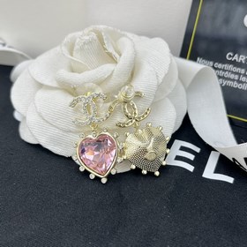 1880140  [Розовые серьги Chanel с двойной буквой C] Очень качест