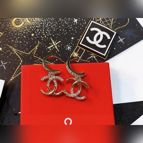 Chanel подержанные серьги с двойным логотипом. Оригинальная копия