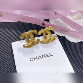 Chanel маленькие серьги-гвоздики, лаконичные и универсальные, с н