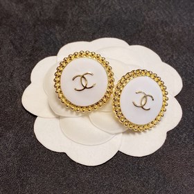 Новая версия Chanel подержанные белые серьги-капли. Оригинальный 