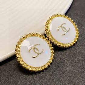 Новая версия Chanel подержанные белые серьги-капли. Оригинальный 