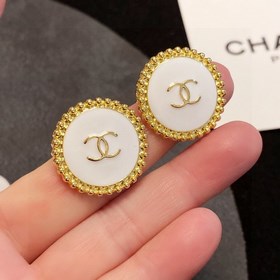 Новая версия Chanel подержанные белые серьги-капли. Оригинальный 