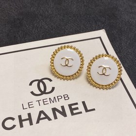 Новая версия Chanel подержанные белые серьги-капли. Оригинальный 