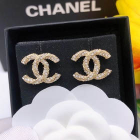 Номер XED0034 Z-модель, CHANEL, серьги-кольца, старинный золотой