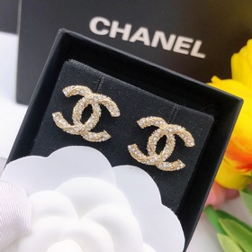 Номер XED0034 Z-модель, CHANEL, серьги-кольца, старинный золотой