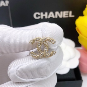 Номер XED0034 Z-модель, CHANEL, серьги-кольца, старинный золотой