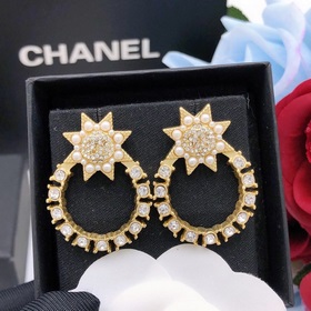 Номер XED0 0 Новейшие серьги Chanel с круглыми бриллиантами в фор