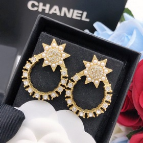 Номер XED0 0 Новейшие серьги Chanel с круглыми бриллиантами в фор