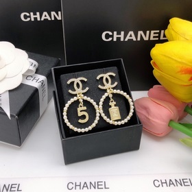 Номер XED00150  CHANEL маленький флакон духов с 5 буквами серьги