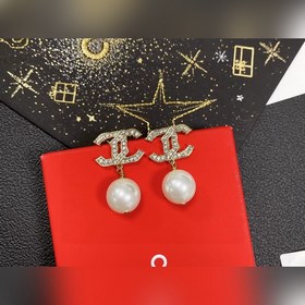 Chanel подержанные серьги с двойным логотипом. Оригинальная копия