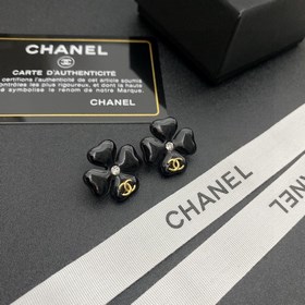 Серьги Chanel, черные (материал импортирован из Италии), изготовл