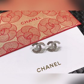 Chanel подержанные серьги с двойным логотипом. Оригинальная копия
