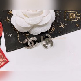 Chanel подержанные серьги с двойным логотипом. Оригинальная копия