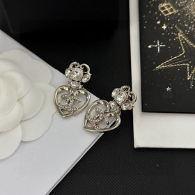 Chanel подержанные серьги с двойным логотипом. Оригинальная копия
