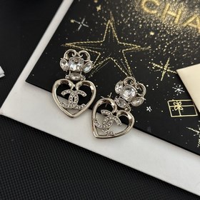 Chanel подержанные серьги с двойным логотипом. Оригинальная копия